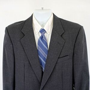 Christian Dior Monsieur 40R Gray Wool Blazer 2 Button Constructed / Padded Shoul